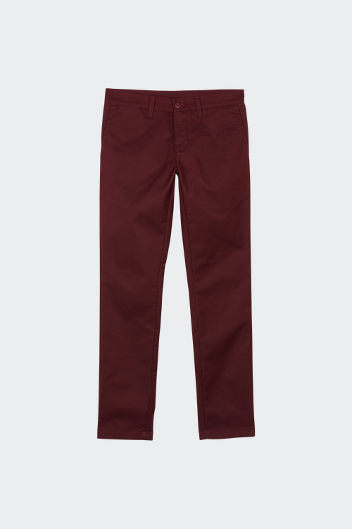 CARHARTT WIP Pantalon chino en coton Rouge