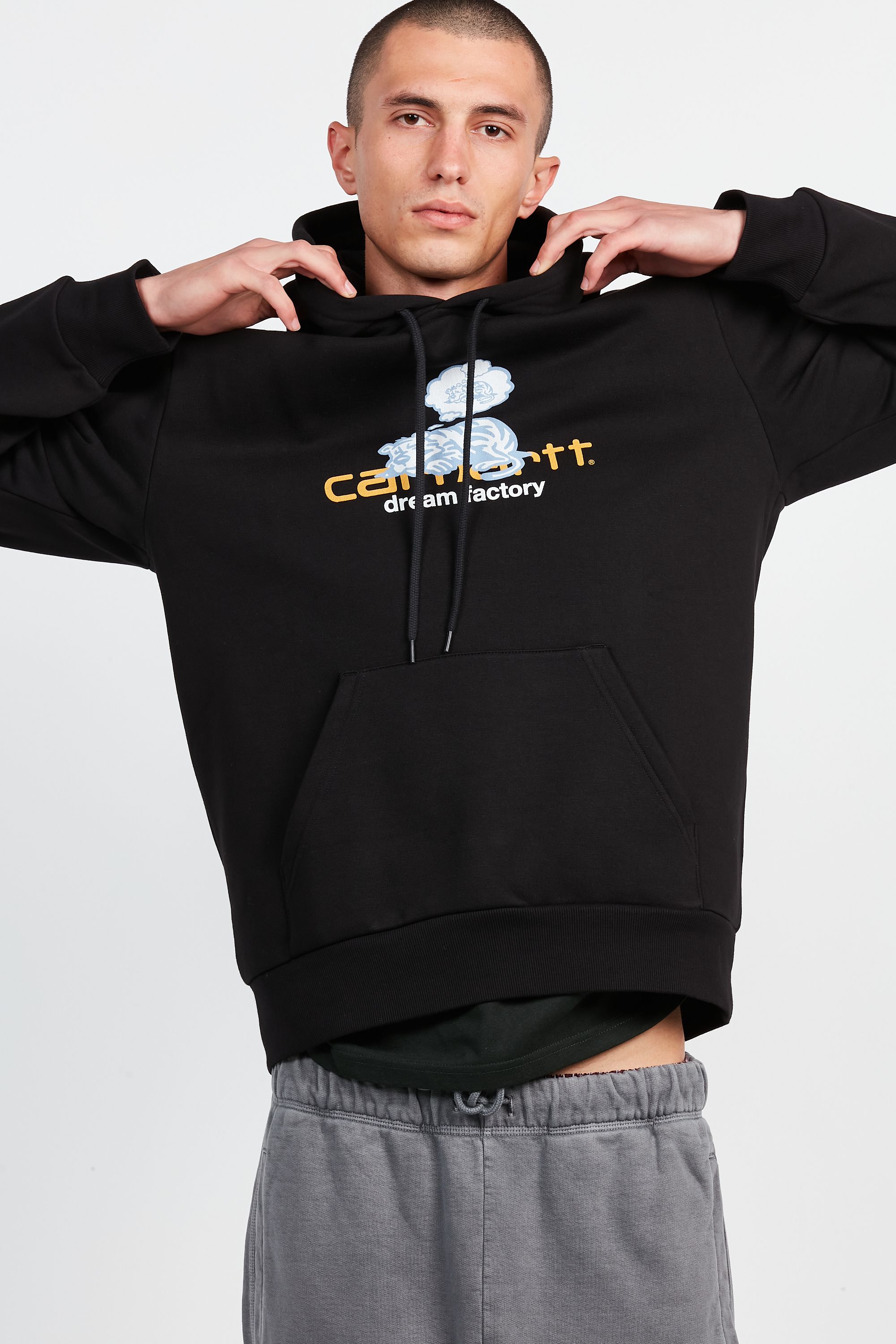 Grin sweat à capuche imprimé Coton Carhartt WIP pour homme en coloris Noir Homme Vêtements Articles de sport et dentraînement Sweats à capuche 