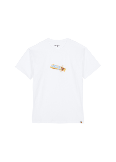 CARHARTT WIP Tee-shirt col rond regular-fit sérigraphié en coton bio Blanc