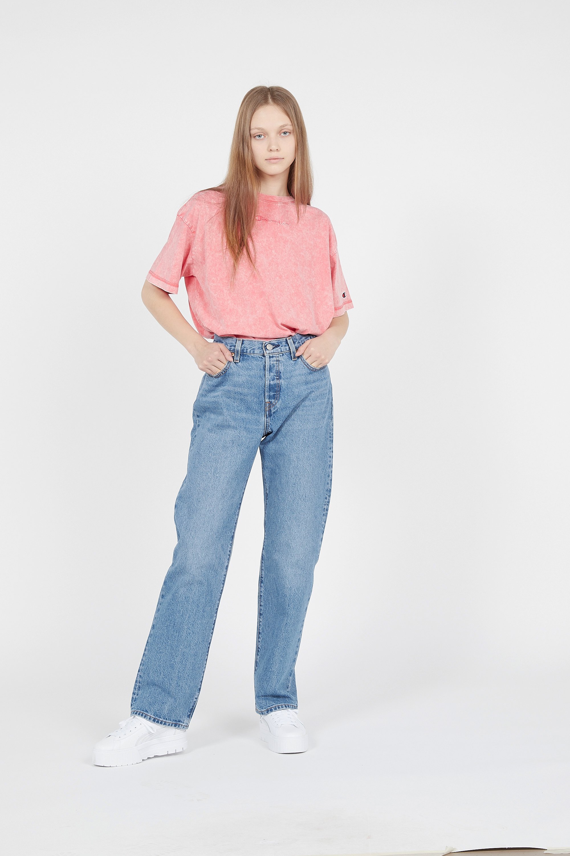 Champion t hotsell shirt femme rose