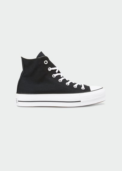 Converse femme best sale montante noir