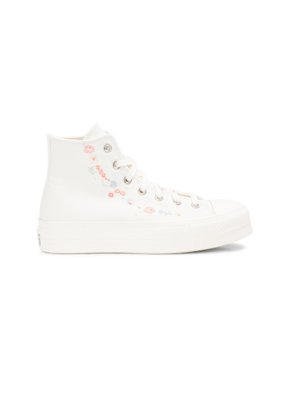 CONVERSE CONVERSE - Chuck Taylor All Star Lift Platform Embroidered Floral Blanc