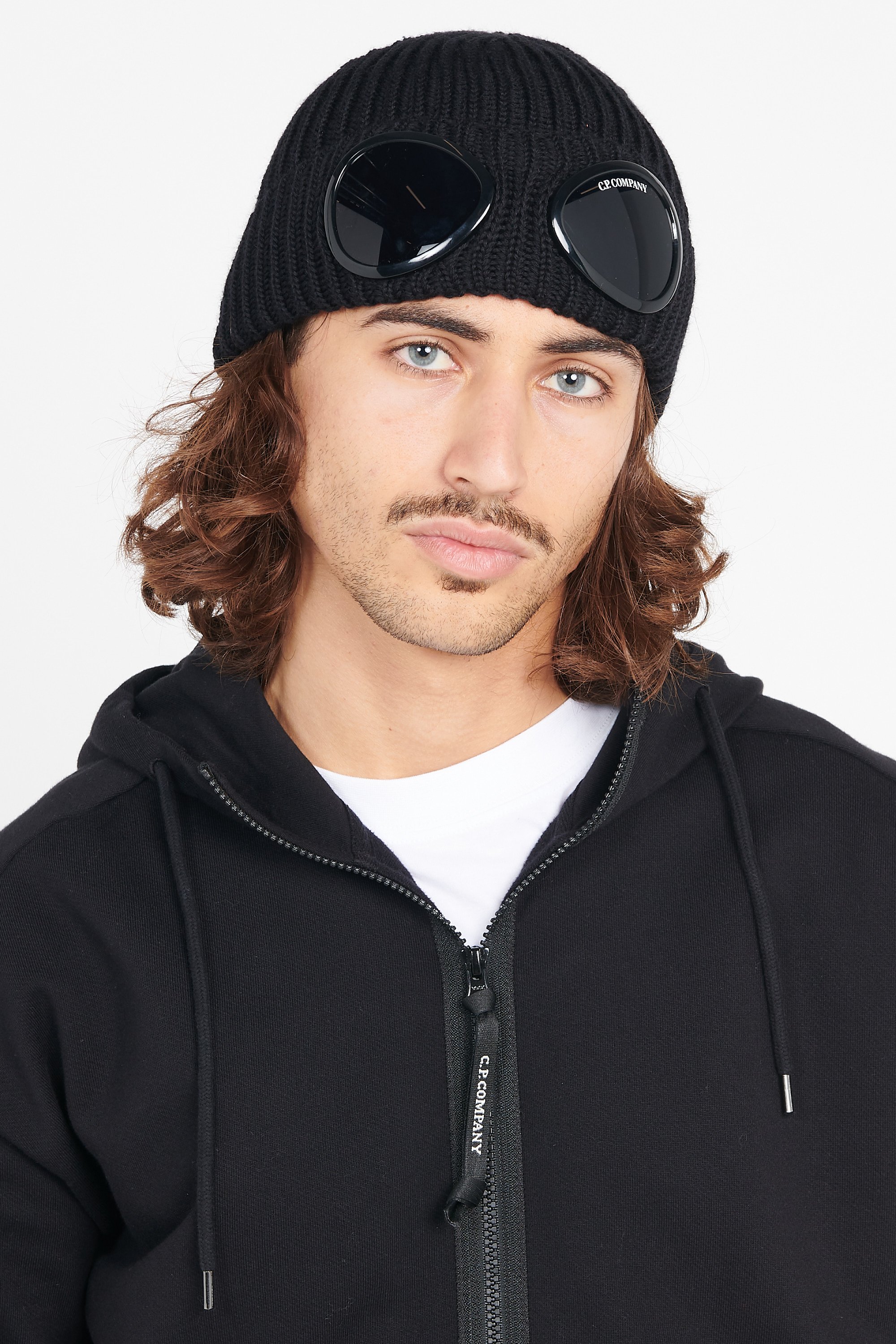 Bonnet CP Company - Hiver, Coton, Couleur Blanc/Beige, Taille Unique - NEUF Avec étiquettes
