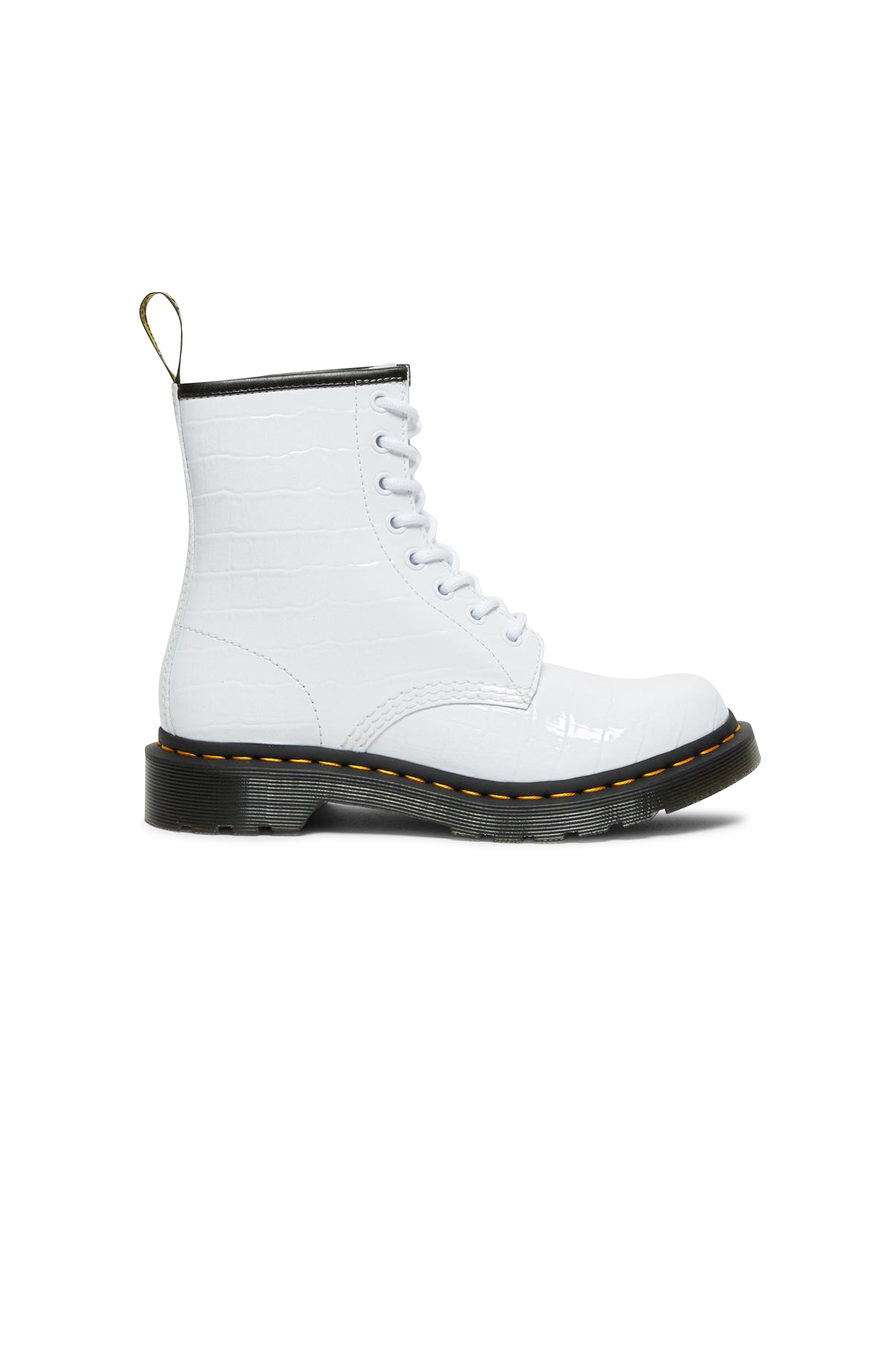 Dr. Martens - Boots en cuir vernis effet croco - Taille 36