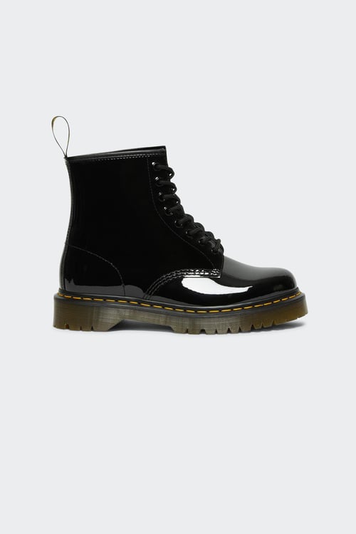 Boots En Cuir Vernis Noir Dr. Martens Femme Citadium
