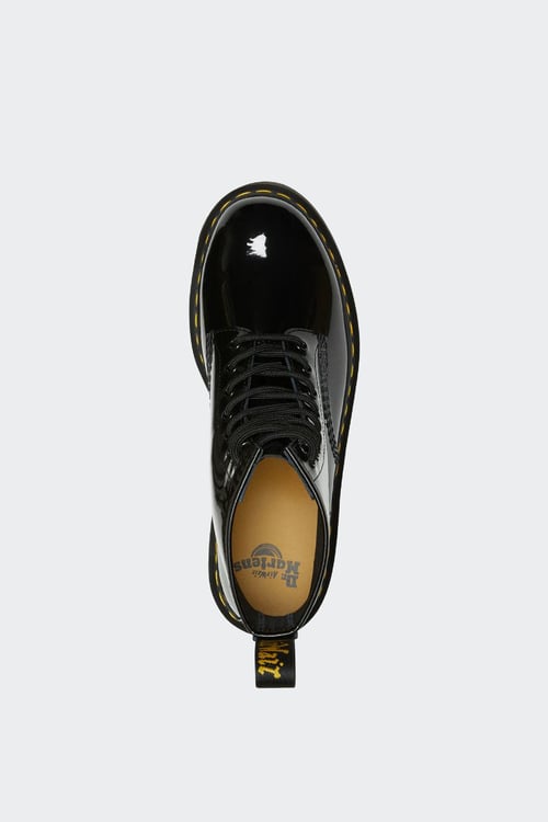 Boots En Cuir Vernis Noir Dr. Martens Femme Citadium