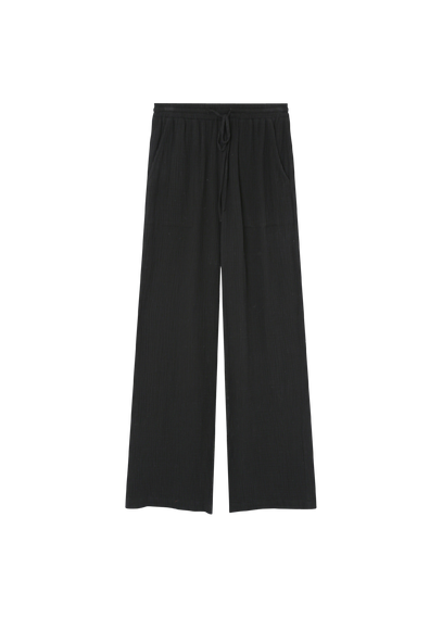GRACE ET MILA Pantalon large en coton Noir