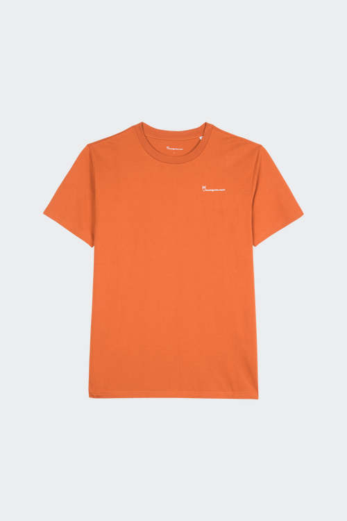 KNOWLEDGE COTTON APPAREL Tee-shirt droit col rond en coton bio  Orange