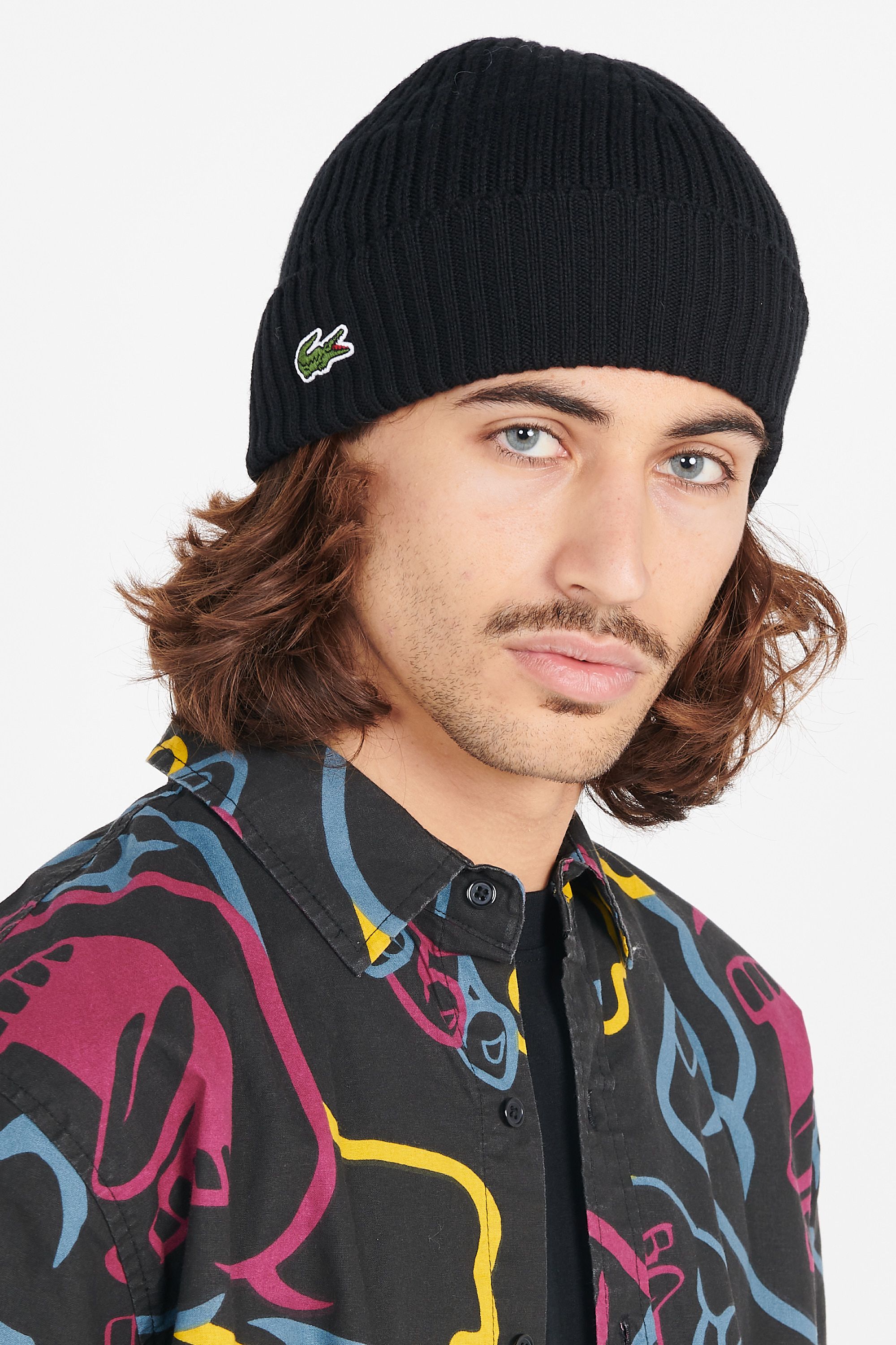 Bonnet lacoste shop blanc homme