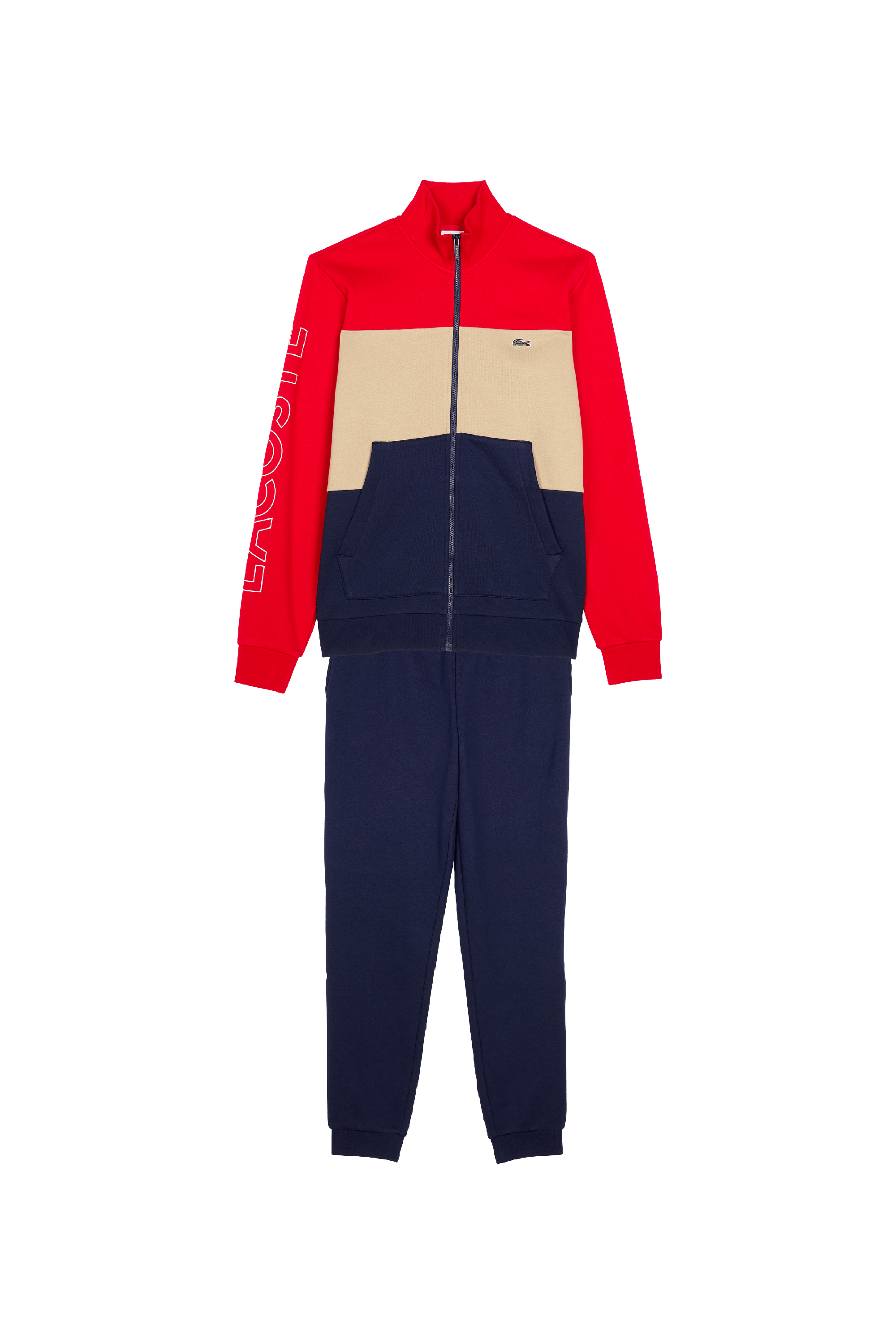 ENSEMBLE DE SURVÊTEMENT MARINE/VIENNOIS-ROUGE LACOSTE - HOMME | JofemarShops