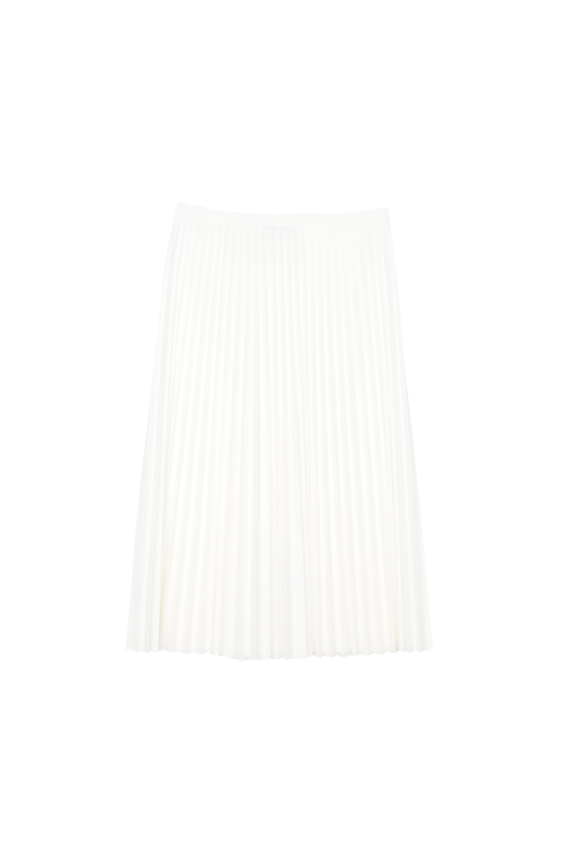 Jupe midi plissÃ©e - Taille L Blanc