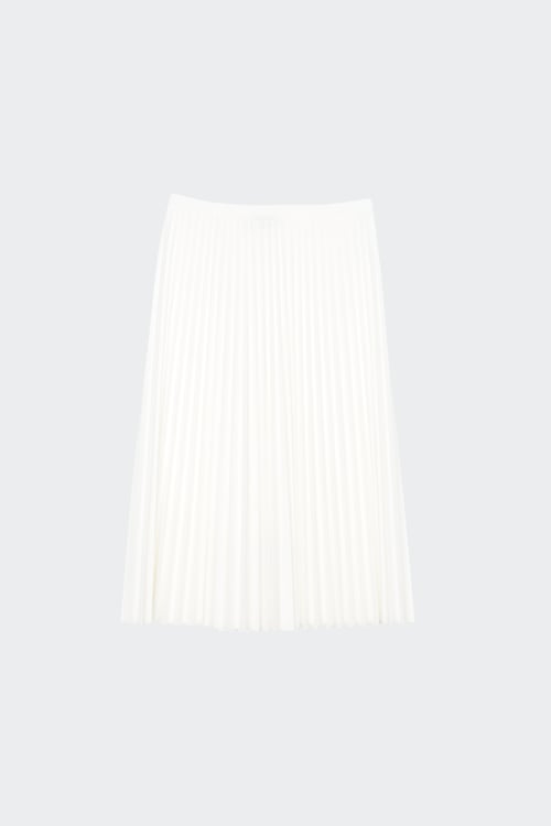 Jupe midi plissée - Taille L Blanc