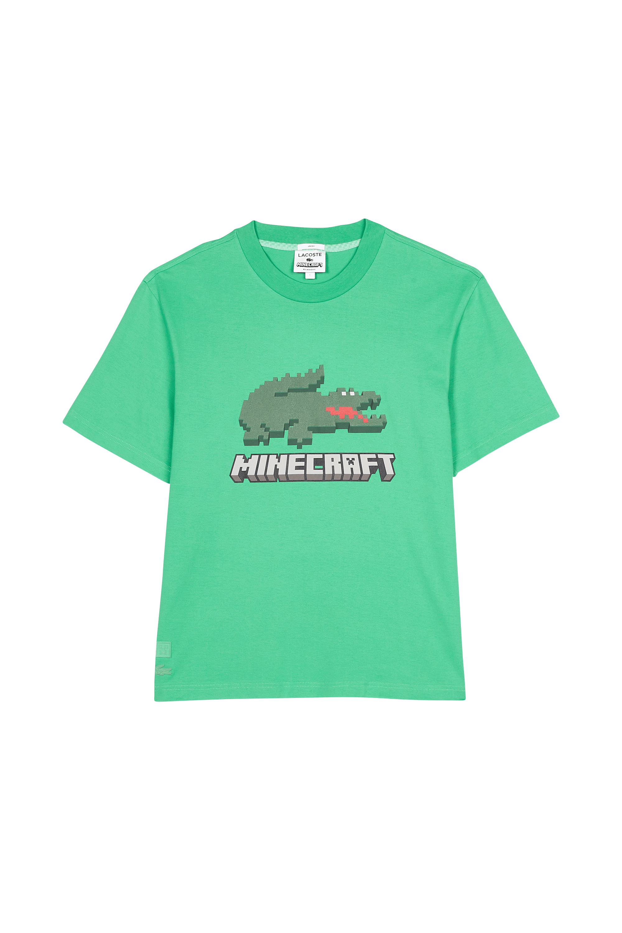 Lacoste - Tee-shirt col rond'sérigraphié en coton Lacoste x Minecraft - Taille S