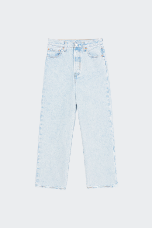 LEVI'S Jean droit taille haute en coton  Bleu