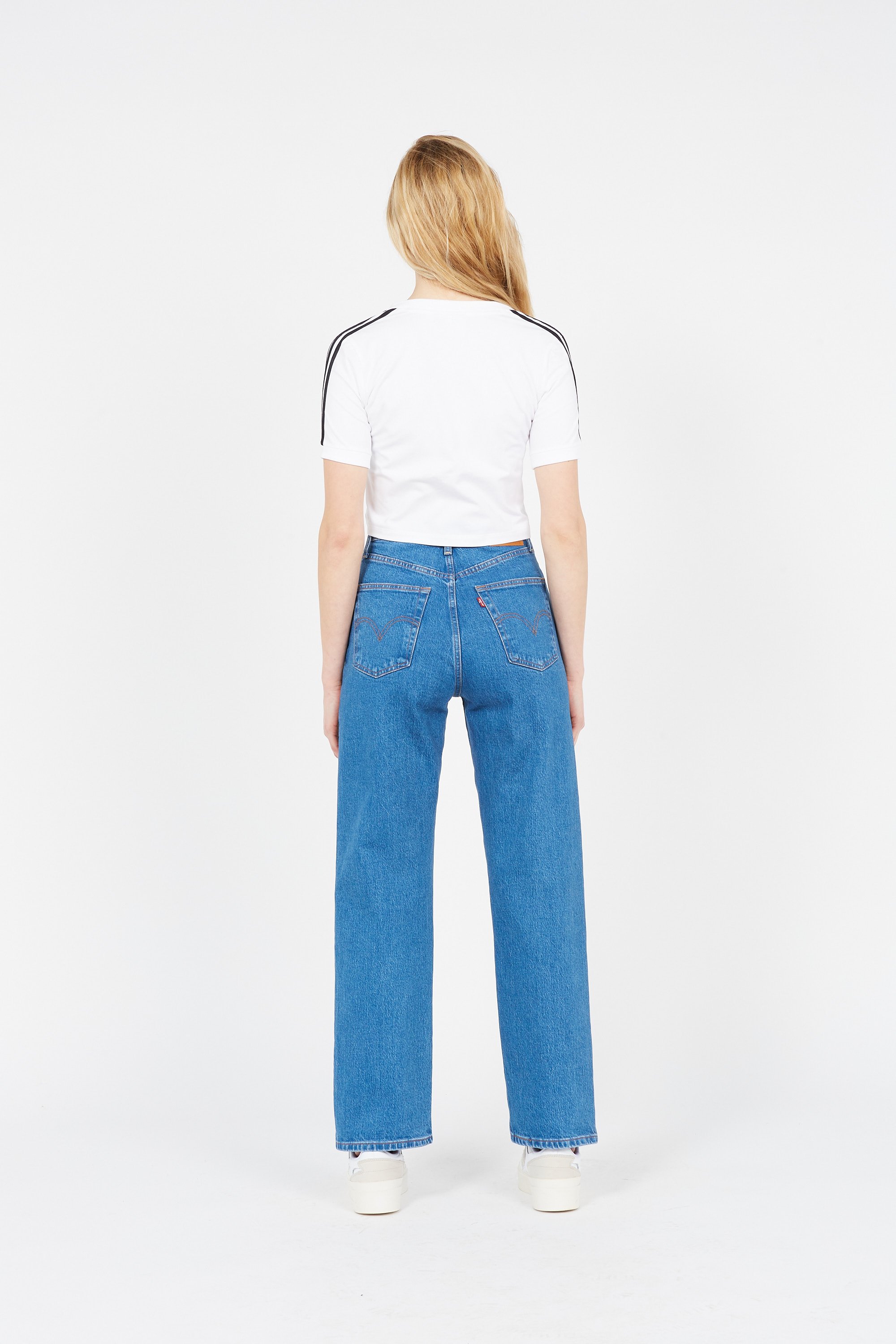 Soldes JEAN DROIT RIBCAGE BLEU LEVI'S 