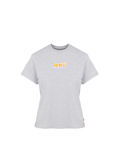 LEVI'S Tee-shirt col rond brodé en coton Gris