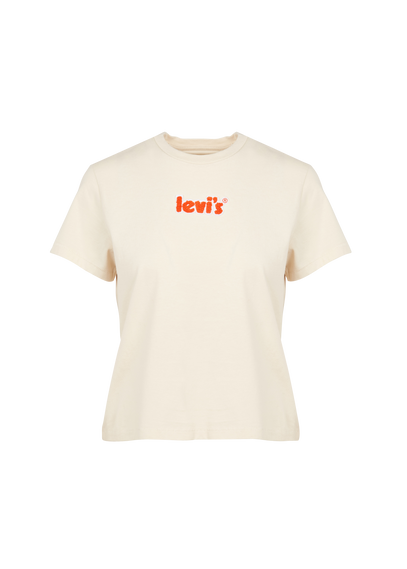 LEVI'S Tee-shirt col rond en coton Beige
