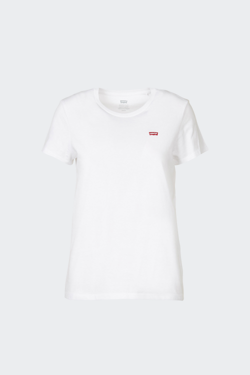 LEVI'S Tee-shirt col rond graphic-print courtes en coton Blanc