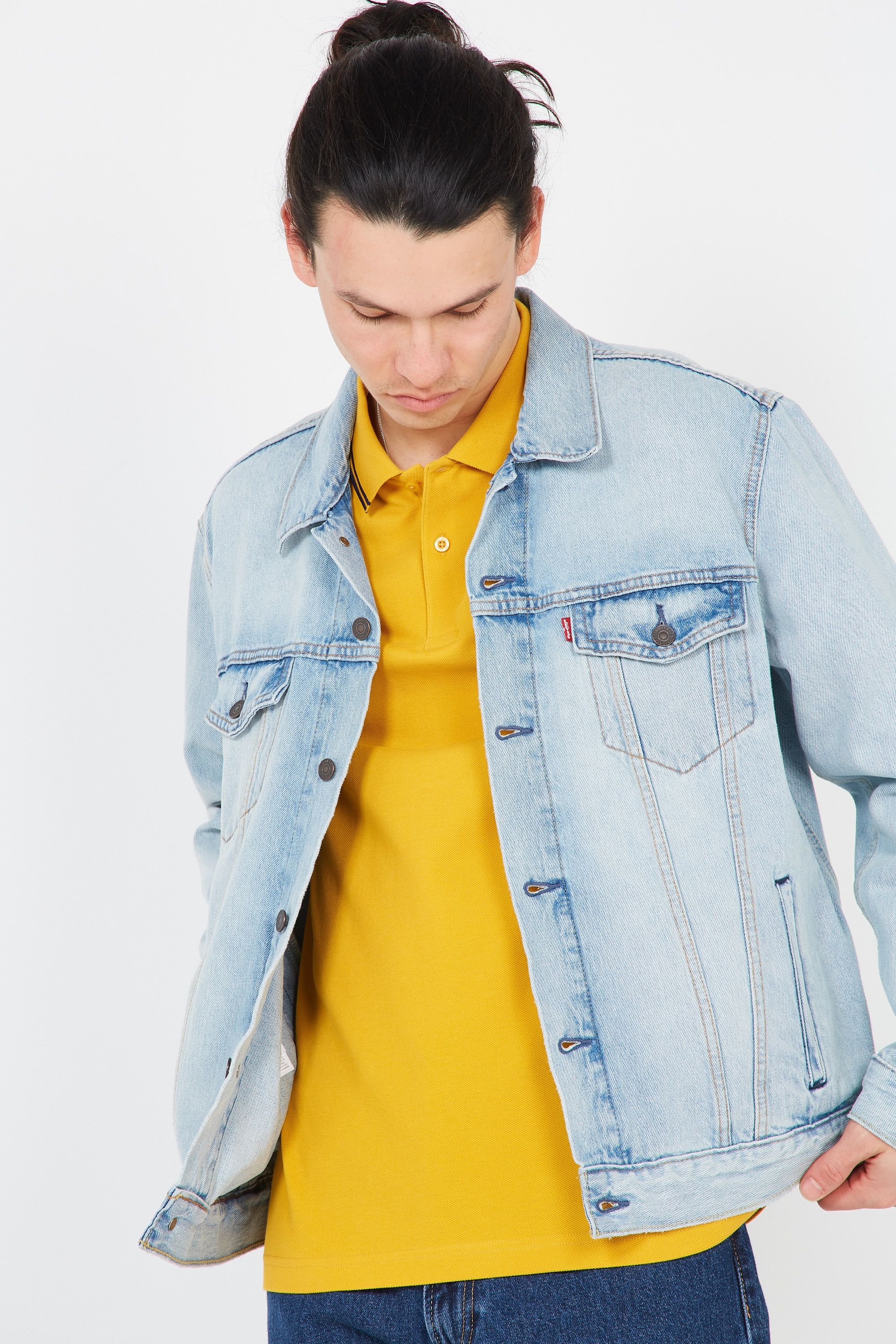 Veste jean homme online bleu clair