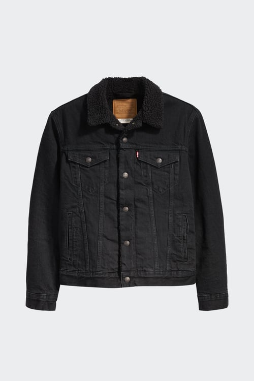 Veste jean discount noir levis homme