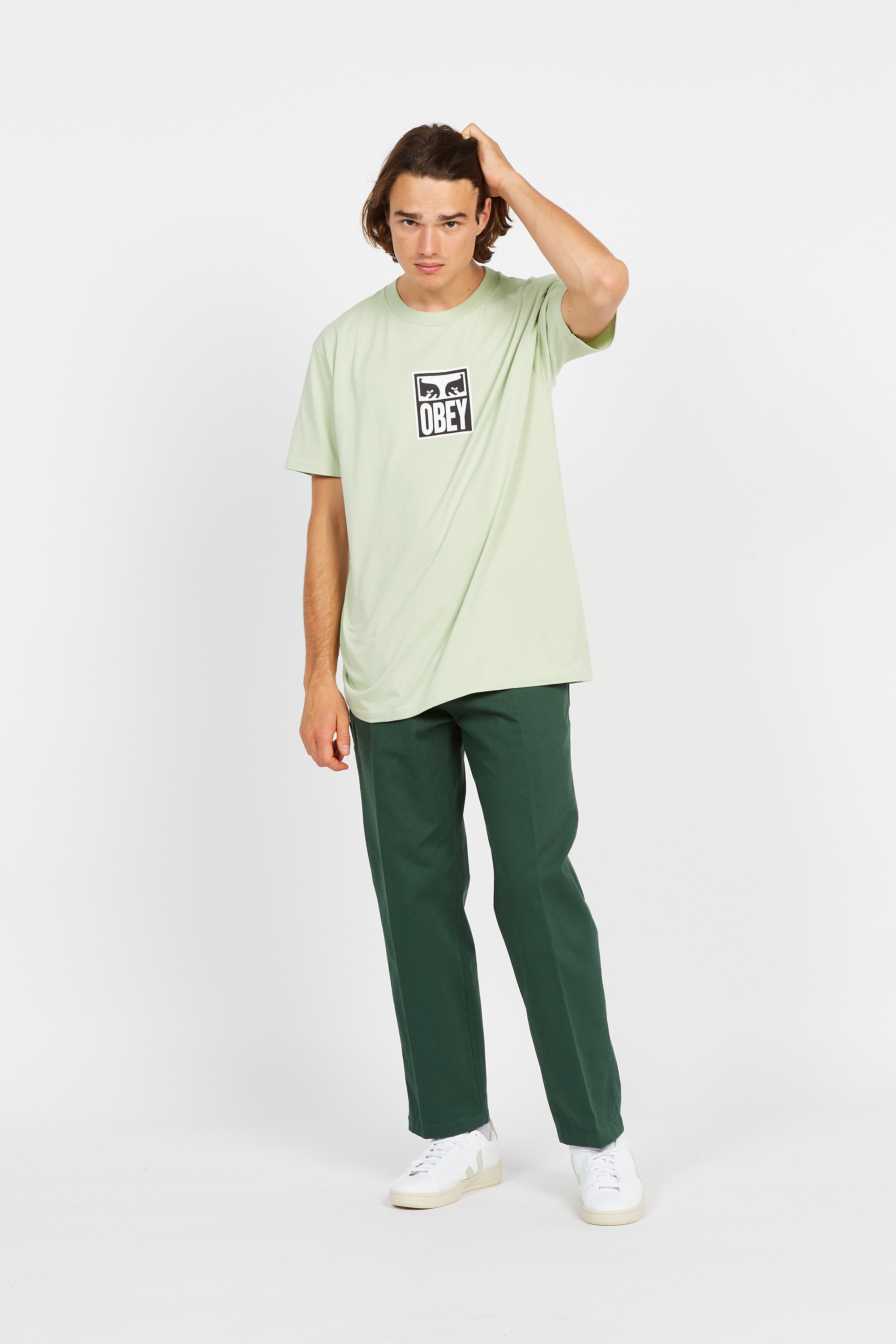 T-shirt Graphique Homme Obey – Taille M, Bleu Et Rouge, Occasion