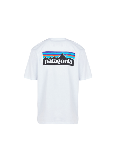 PATAGONIA Tee-shirt col rond regular-fit sérigraphié en coton mélangé Blanc