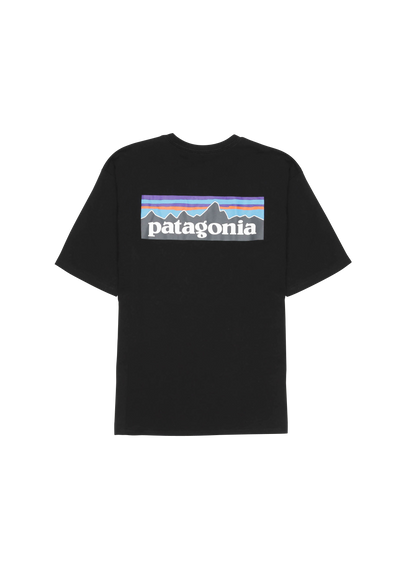 PATAGONIA Tee-shirt col rond regular-fit sérigraphié en coton mélangé Noir