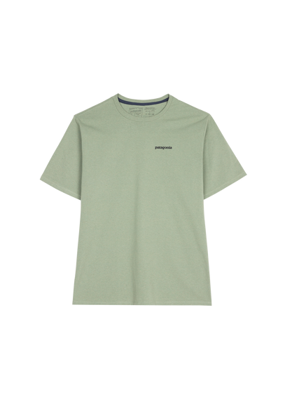 PATAGONIA Tee-shirt col rond regular-fit sérigraphié en coton mélangé Vert