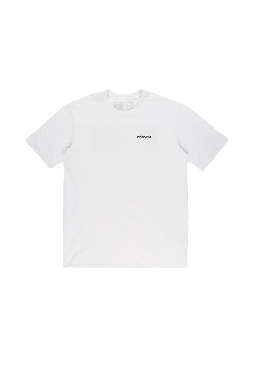 PATAGONIA Tee-shirt col rond regular-fit sérigraphié en coton recyclé Blanc
