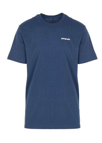 PATAGONIA Tee-shirt col rond regular-fit sérigraphié en coton recyclé Bleu