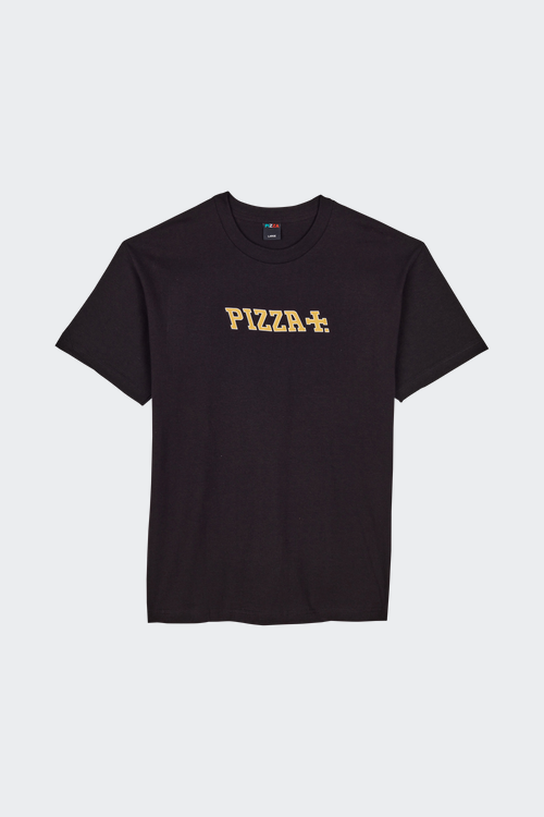 PIZZA SKATEBOARD T-shirt Noir