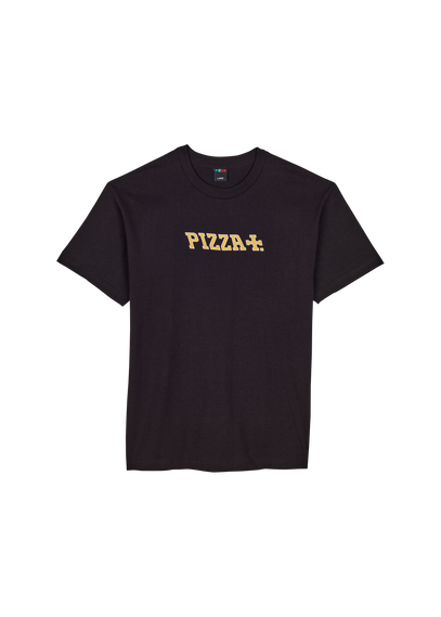 PIZZA SKATEBOARD T-shirt Noir