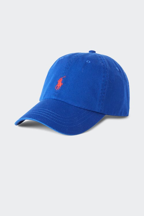 Polo - Casquette avec logo brodé en coton - Taille TU Bleu