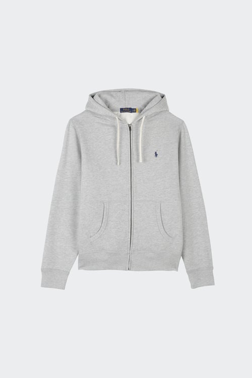 Polo - Sweat à capuche en coton mélangé - Taille S Gris