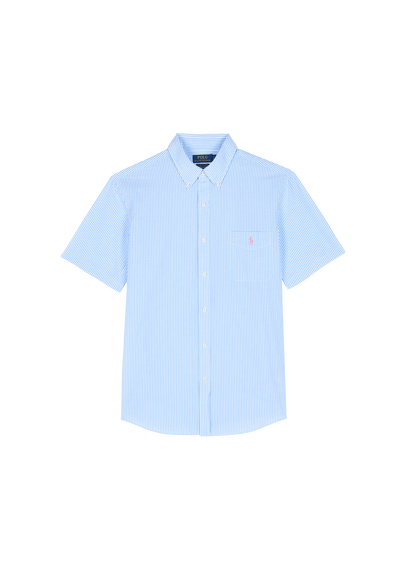 POLO RALPH LAUREN Tee-shirt col américain regular-fit à rayures en coton Bleu