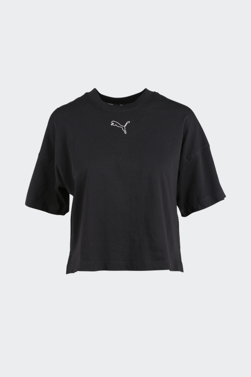 PUMA T-shirt court en coton Noir