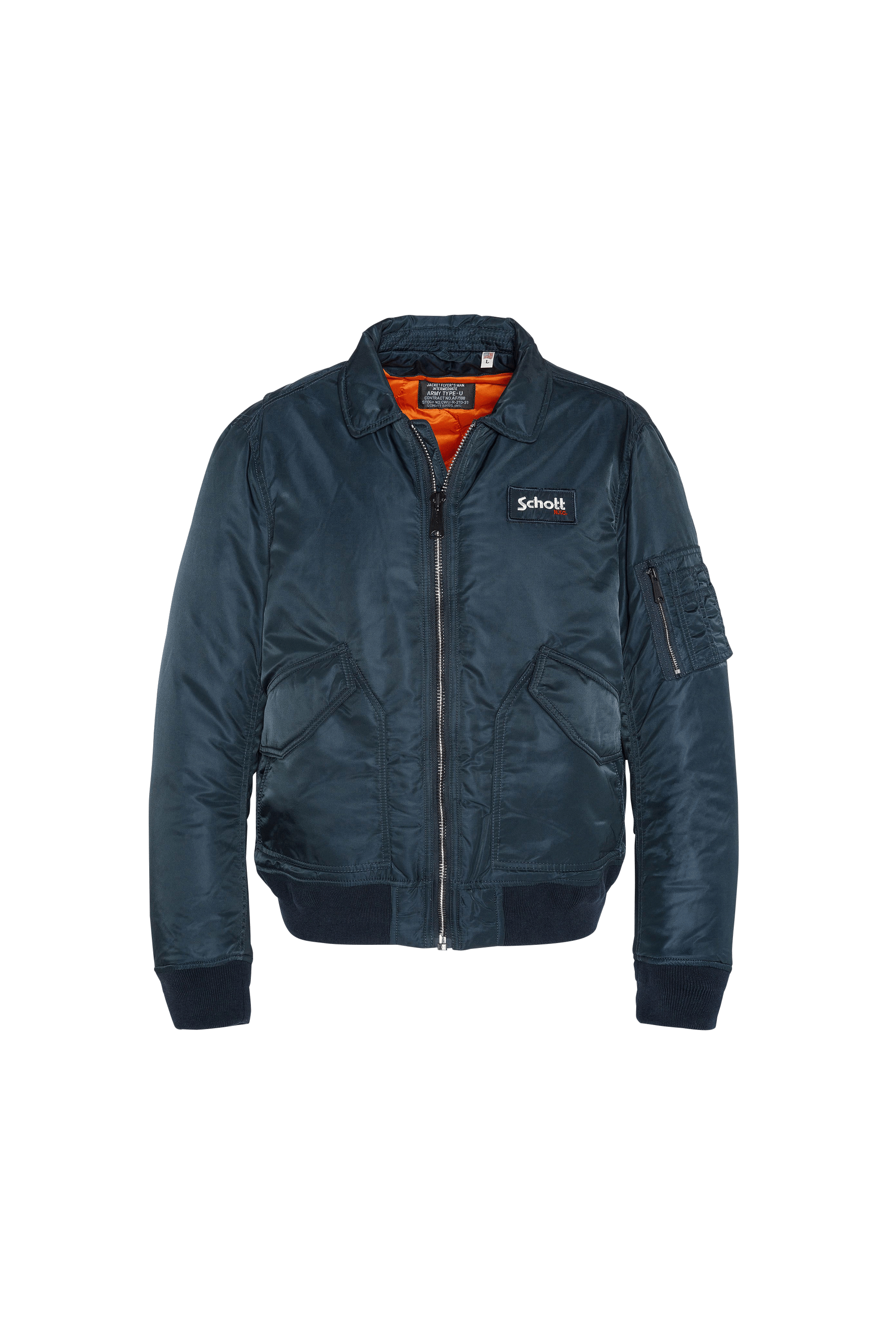 Schott Homme Blouson Taille S - Bleu