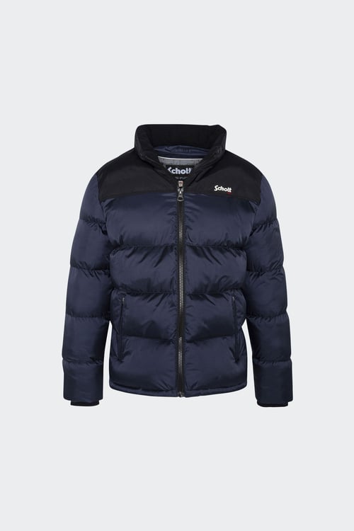 Schott Homme Doudoune Taille S - Bleu