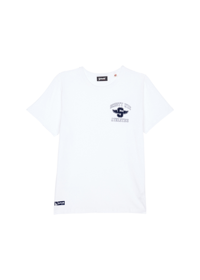 SCHOTT T-shirt droit en coton Blanc
