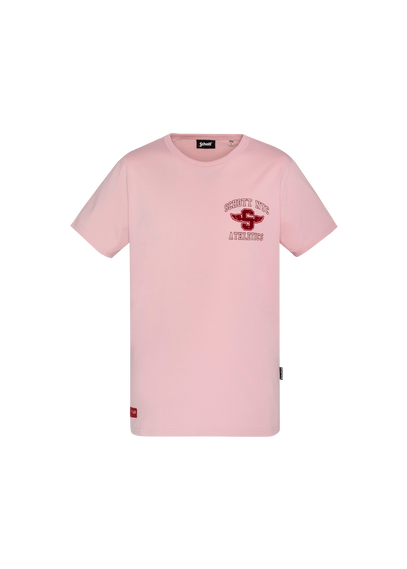 SCHOTT T-shirt droit en coton Rose