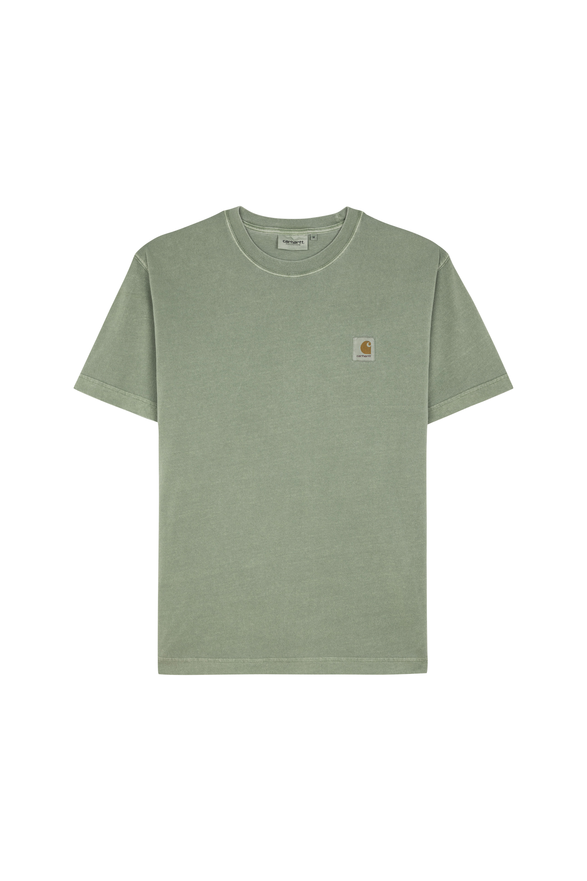 Regular-fit round-neck cotton T-shirt Green