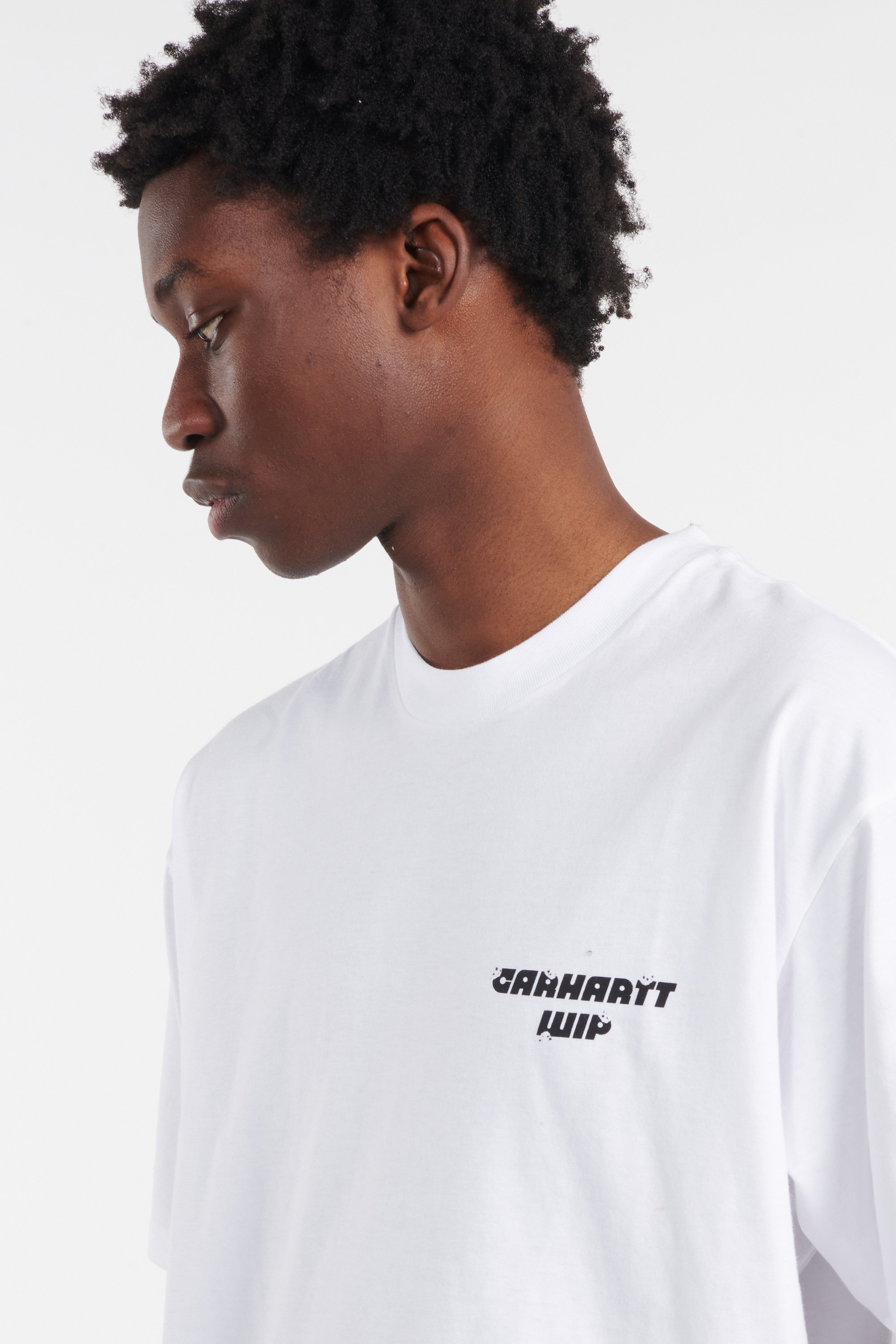 Regular-fit round-neck cotton T-shirt | White by CARHARTT WIP Regular-fit round-neck cotton T-shirt White