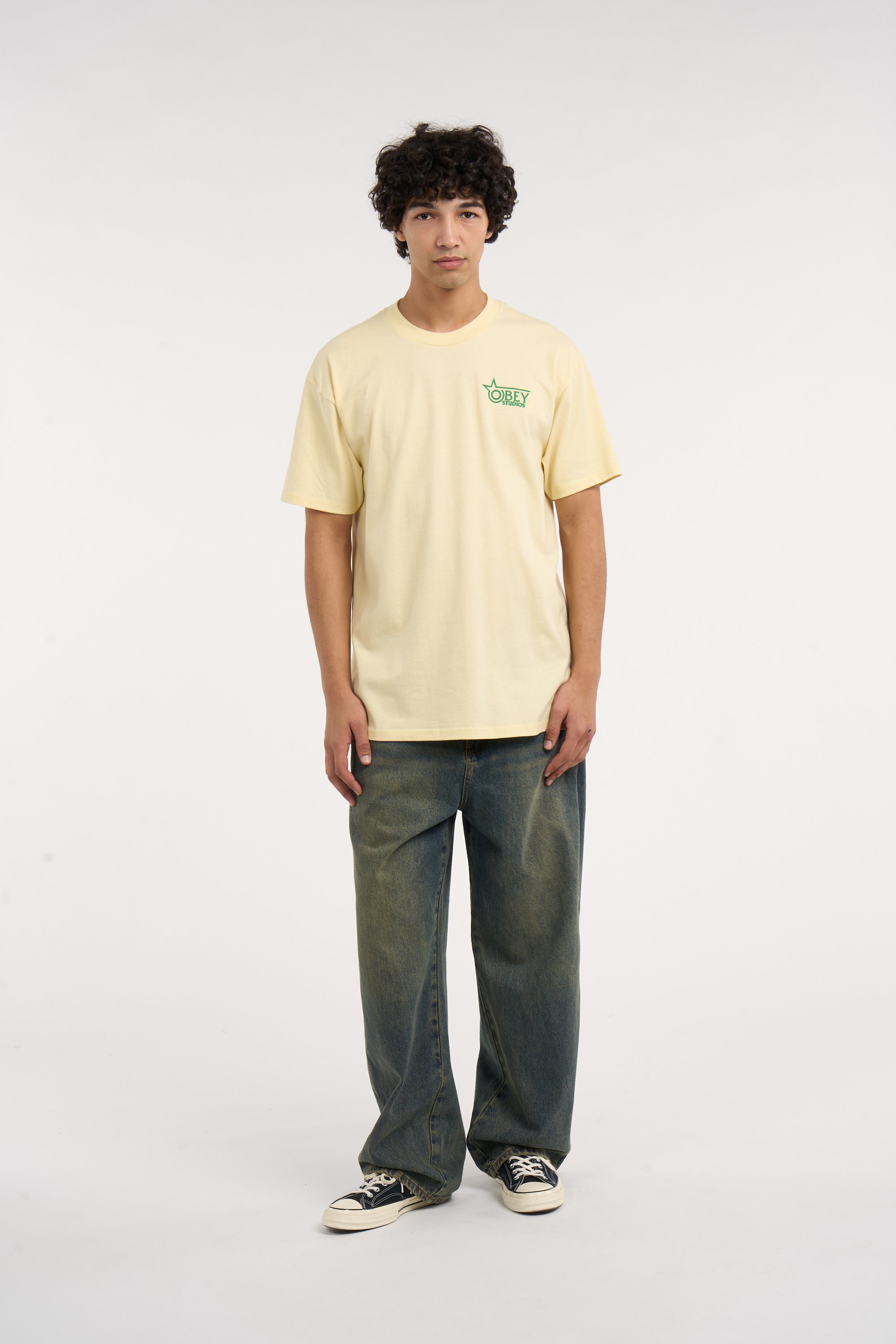 T-shirt  OBEY Jaune