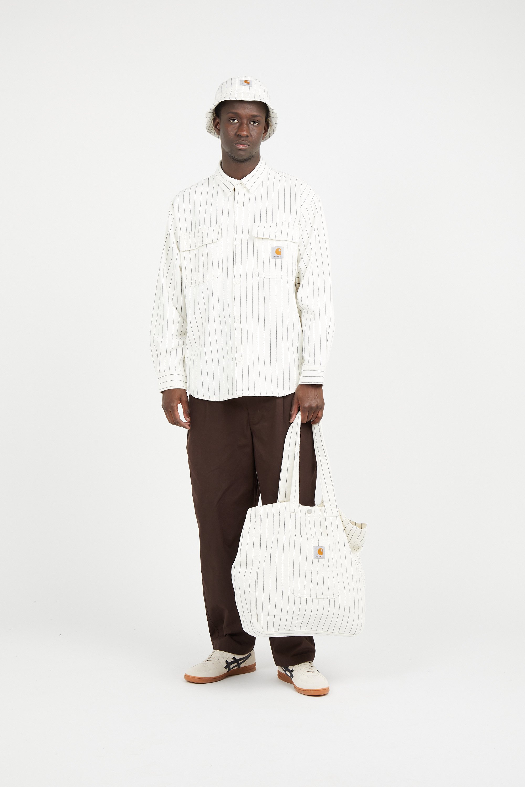 Straight checked wool-blend pants | Beige CARHARTT WIP Men