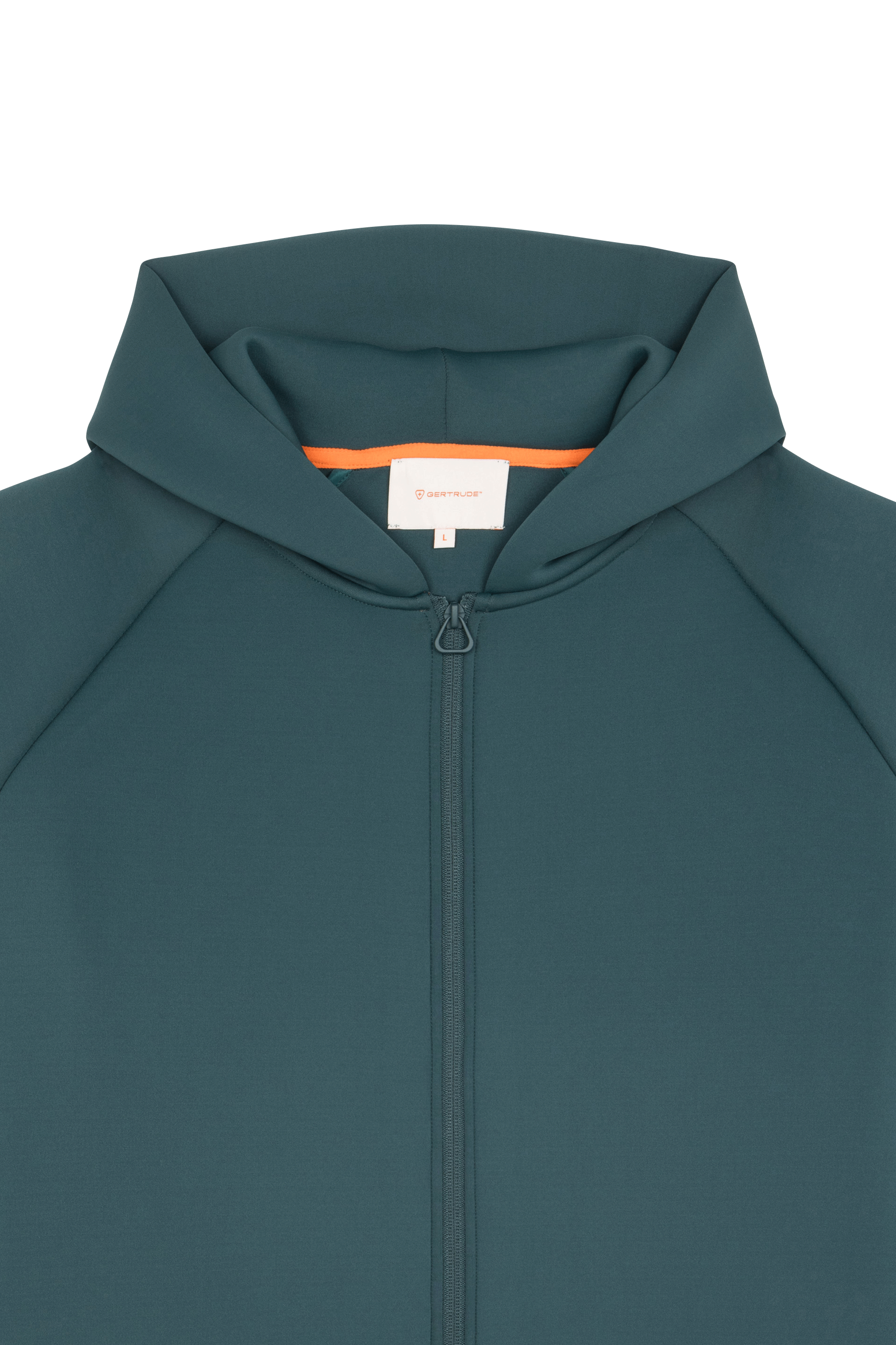 Regular-fit zip-up cotton-blend hoodie with Pony Player Green