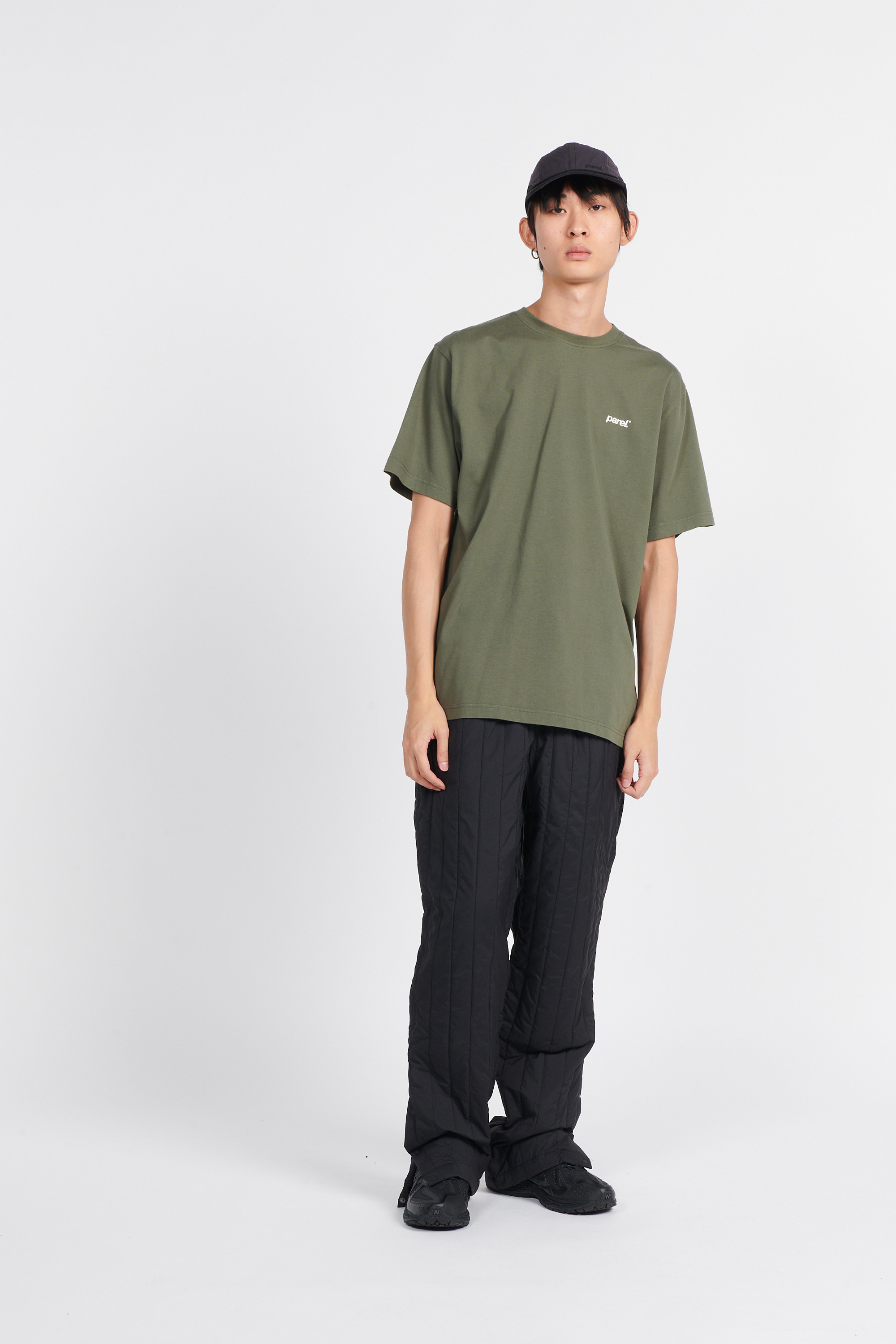 Regular-fit round-neck cotton T-shirt Green
