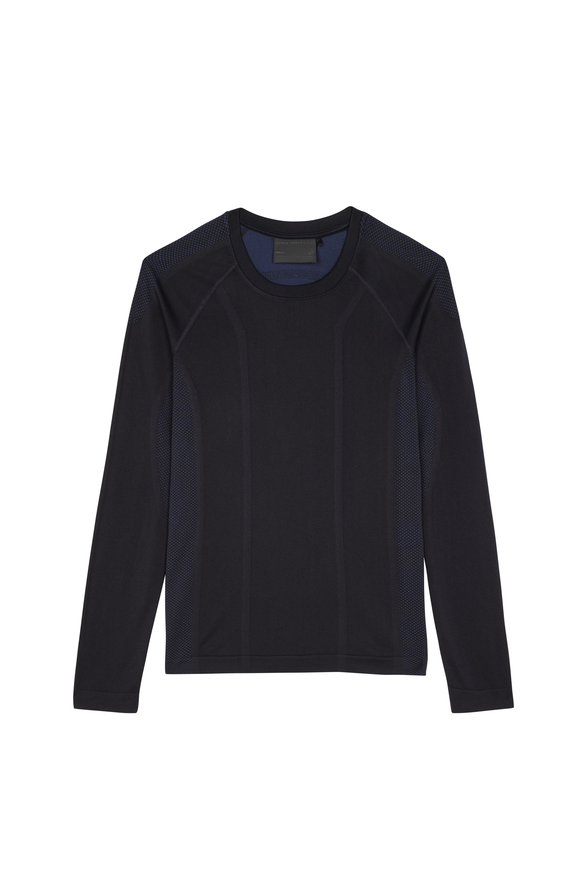 Regular-fit round-neck cotton T-shirt Black