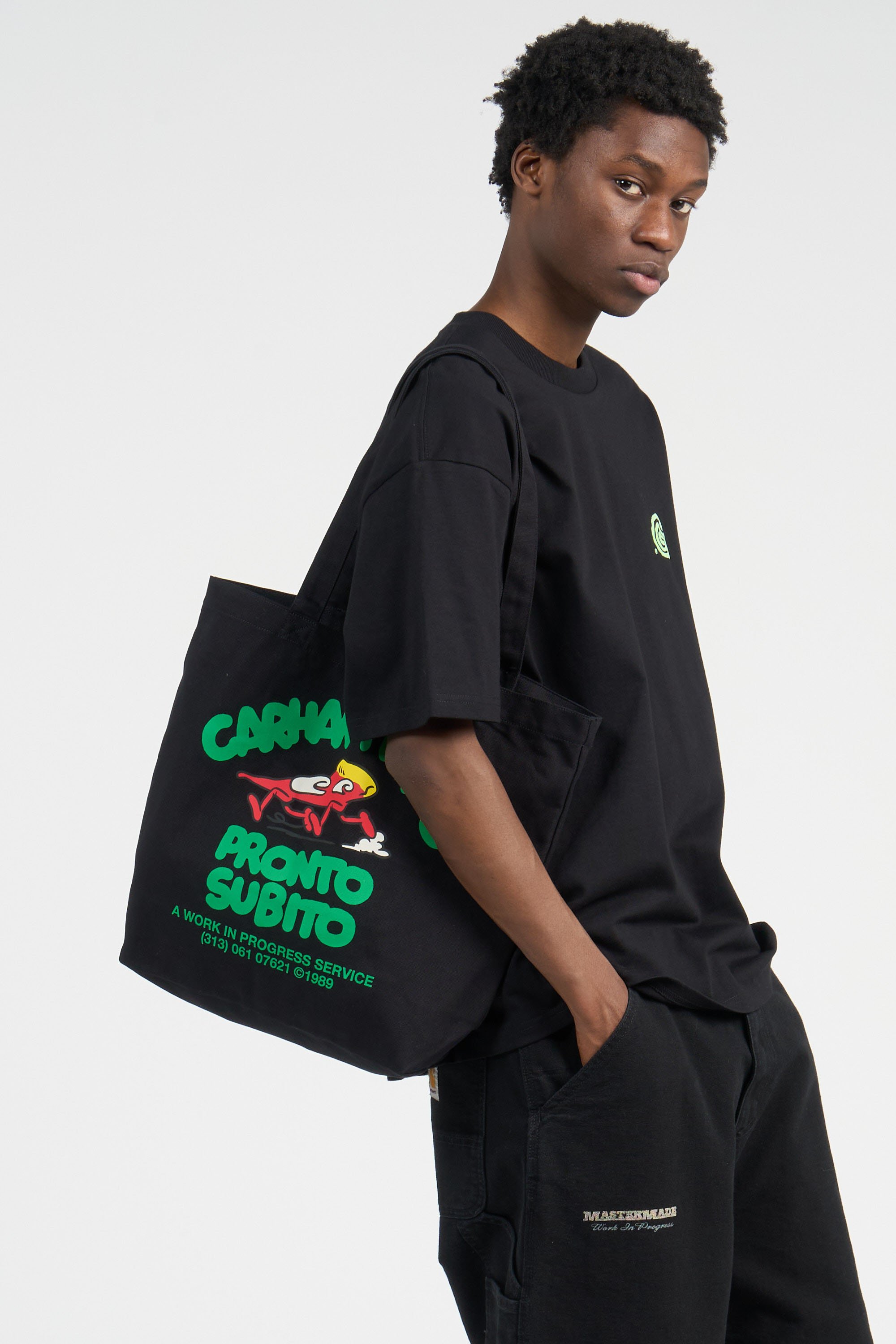 shopping bag | Black by CARHARTT WIP shopping bag Black