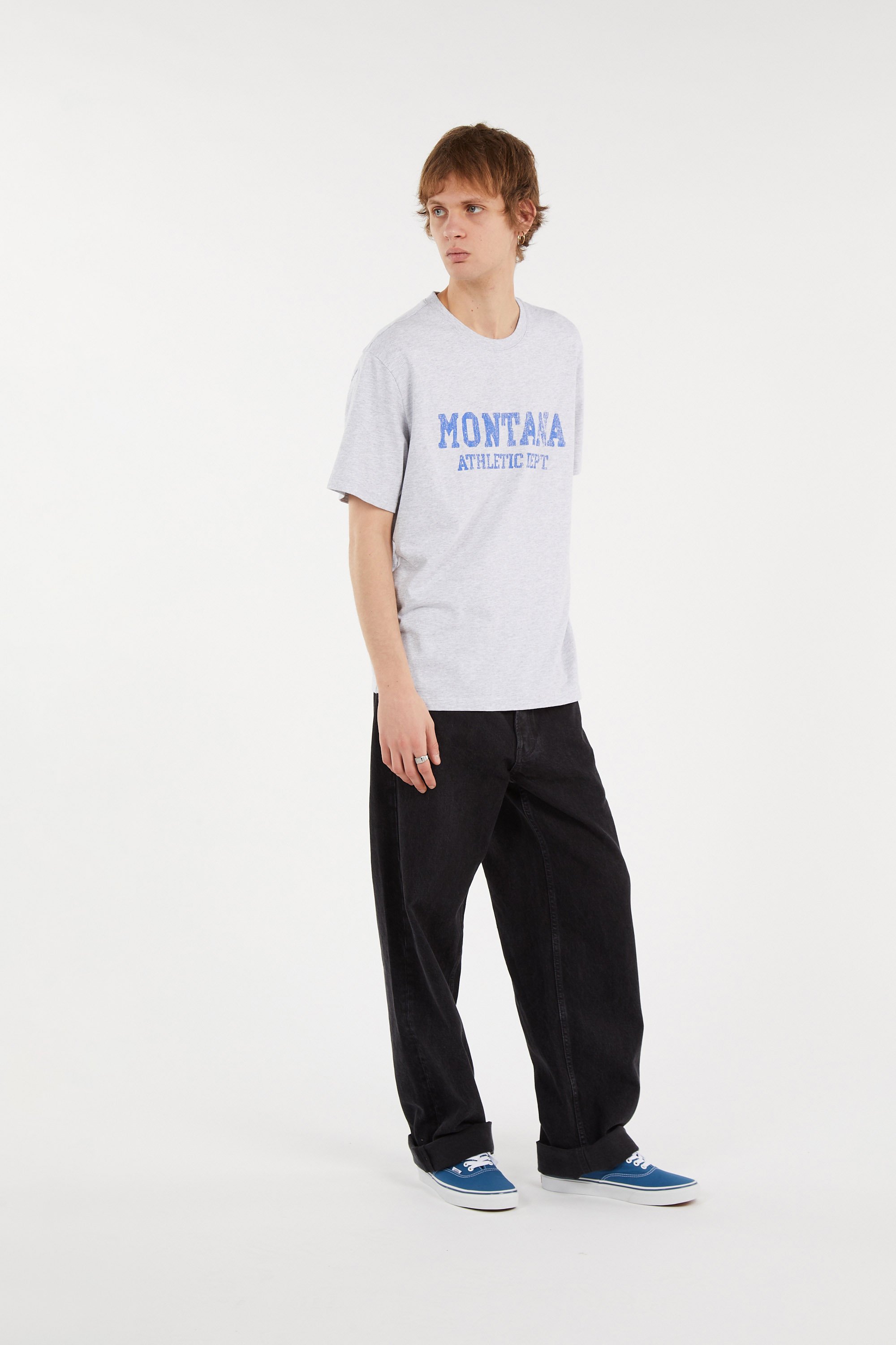 Regular-fit round-neck cotton T-shirt CHAMPION Grey