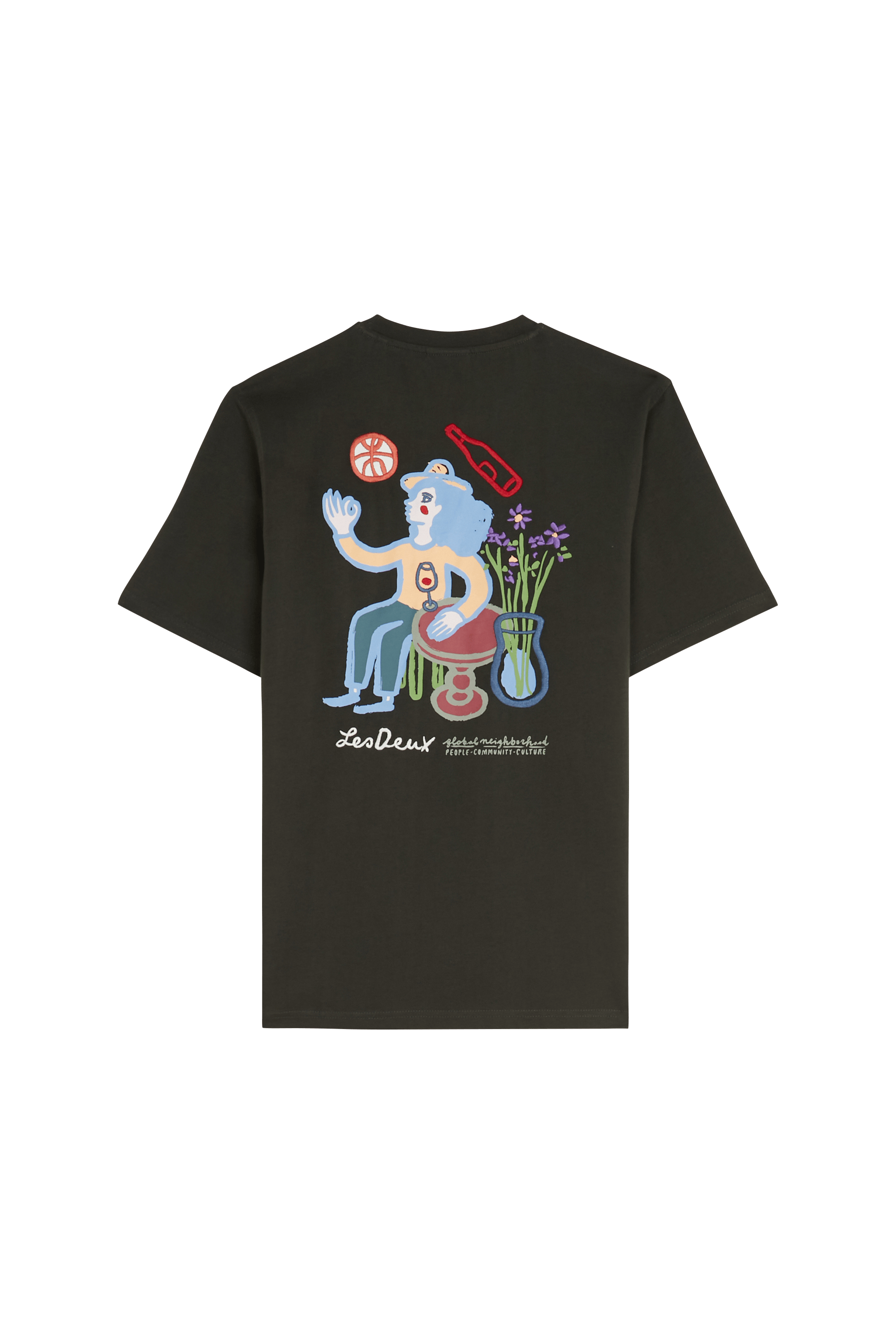 Regular-fit round-neck cotton T-shirt  Rosin green
